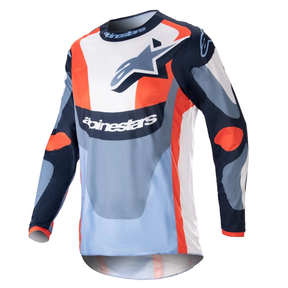 Alpinestars - 2023 Fluid Agent Blue/Orange Jersey Colour BLUOR 1 Alpinestars - 2023 Fluid Agent Blue/Orange Jersey Colour BLUOR