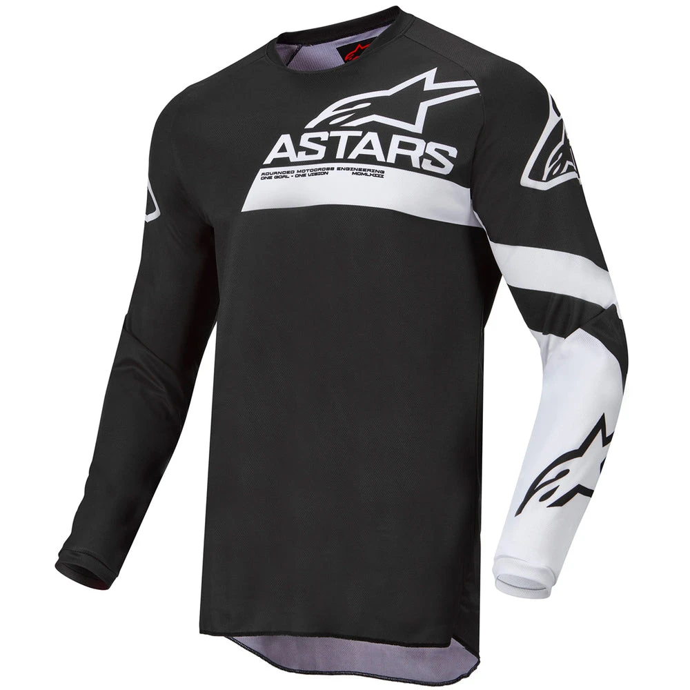 Alpinestars - 2022 Fluid Chaser Jersey Colour BLKWH 1 Alpinestars - 2022 Fluid Chaser Jersey Colour BLKWH