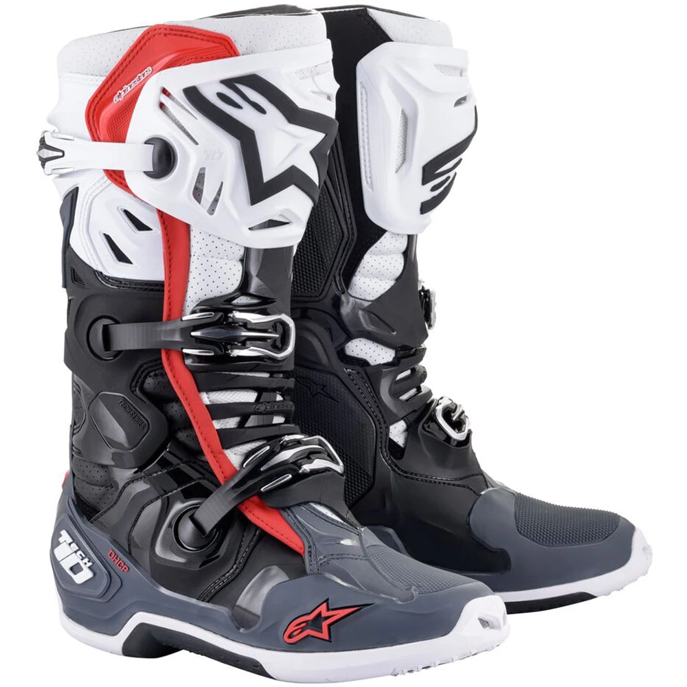 Alpinestars - 2022 Tech 10 Supervented MX Boots Colour BLKGY 1 Alpinestars - 2022 Tech 10 Supervented MX Boots Colour BLKGY