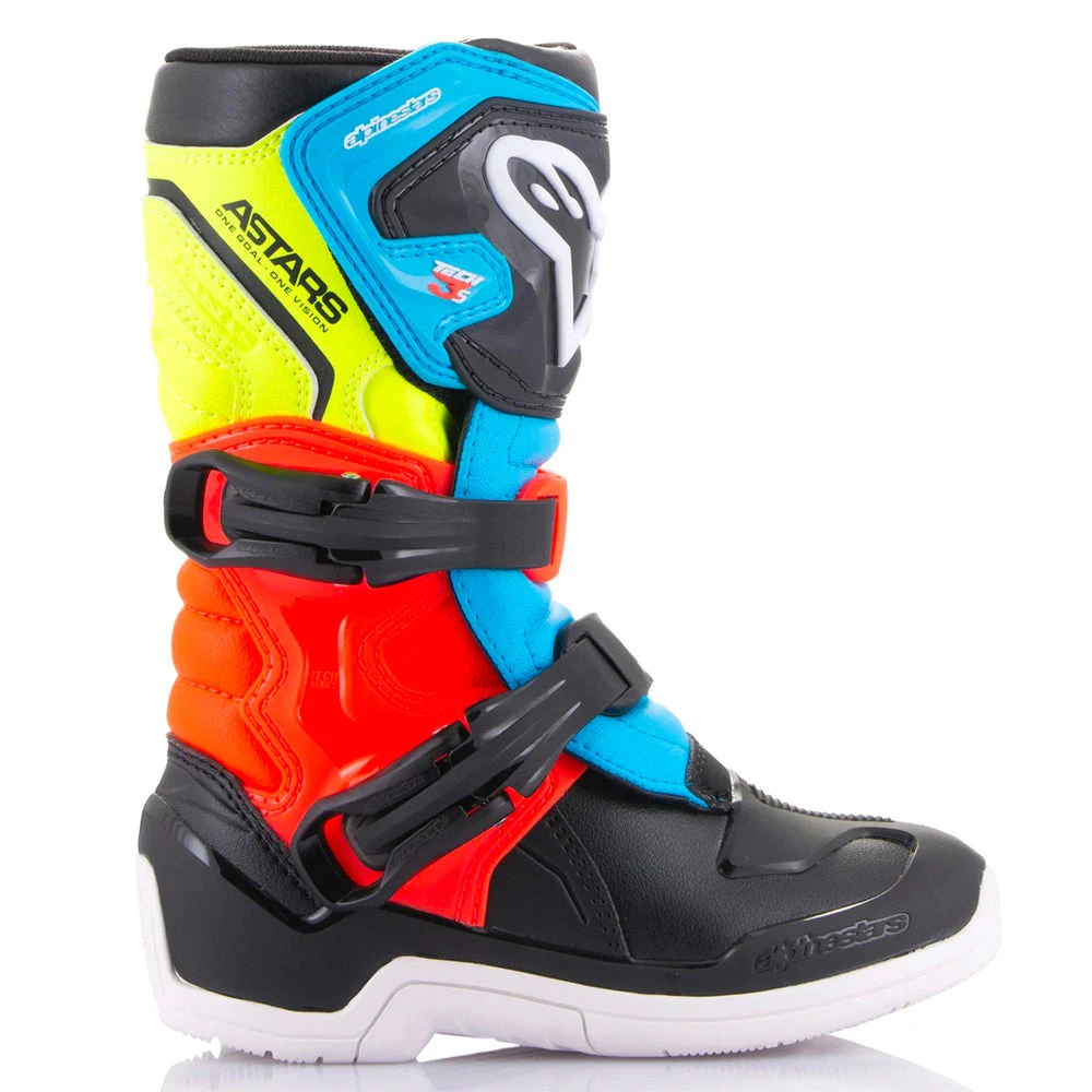 Alpinestars - Tech 3s Kids Black/Fluro/Red Boots Colour MULTI 3 Alpinestars - Tech 3s Kids Black/Fluro/Red Boots Colour MULTI - Image 3